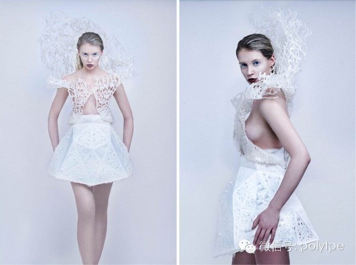 【聚乳酸】性感模特Ica Paru：3D打印裙装无需试穿！