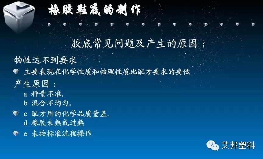 橡胶鞋底的制作以及常见问题解决办法