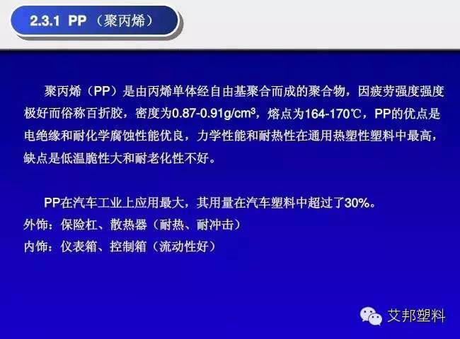 汽车内饰塑料应用简介（PPT）