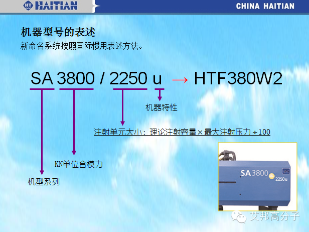 海天注塑機新系統命名簡析