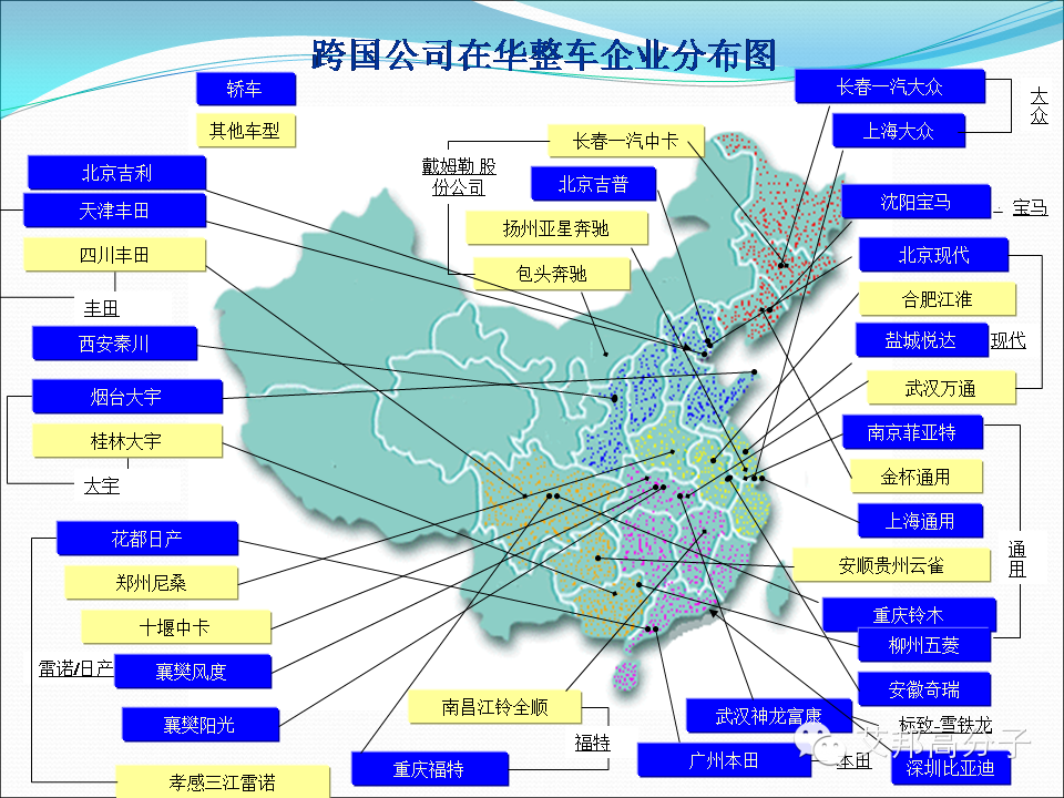 跨国公司在华整车企业分布大全（收藏！）