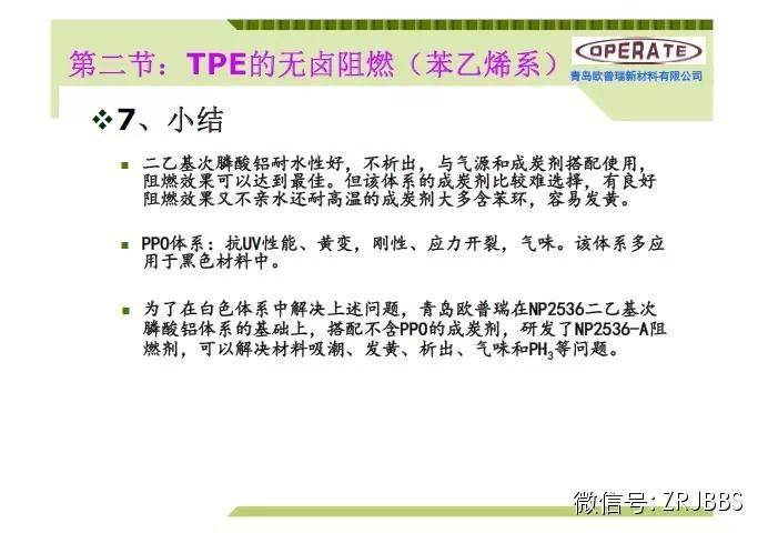 無鹵阻燃TPE和TPU配方解析（37張ppt）