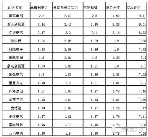 充电桩民企前3强出炉！特锐德、科陆、鼎充引领行业趋势