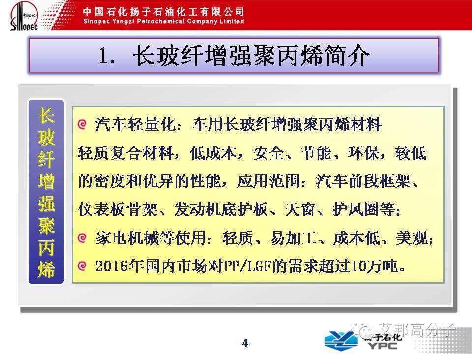 【關(guān)注】國(guó)產(chǎn)化長(zhǎng)玻纖增強(qiáng)塑料專(zhuān)用PP發(fā)展動(dòng)態(tài)