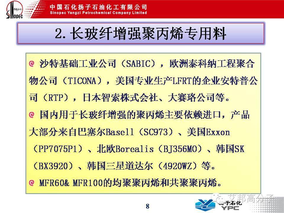 【關(guān)注】國(guó)產(chǎn)化長(zhǎng)玻纖增強(qiáng)塑料專(zhuān)用PP發(fā)展動(dòng)態(tài)