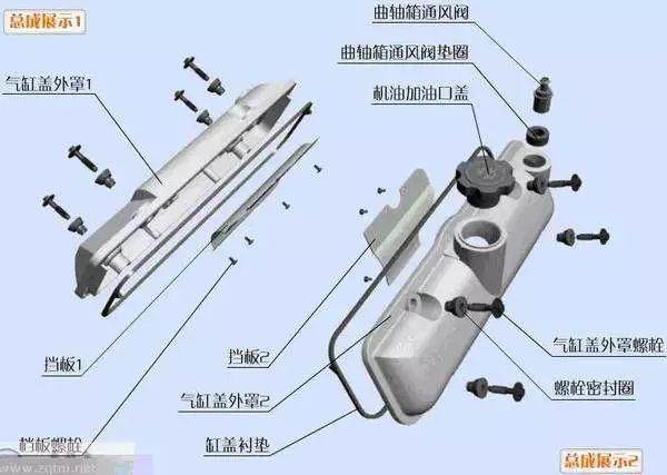 汽车发动机高清分解图，一眼看透所有零部件！