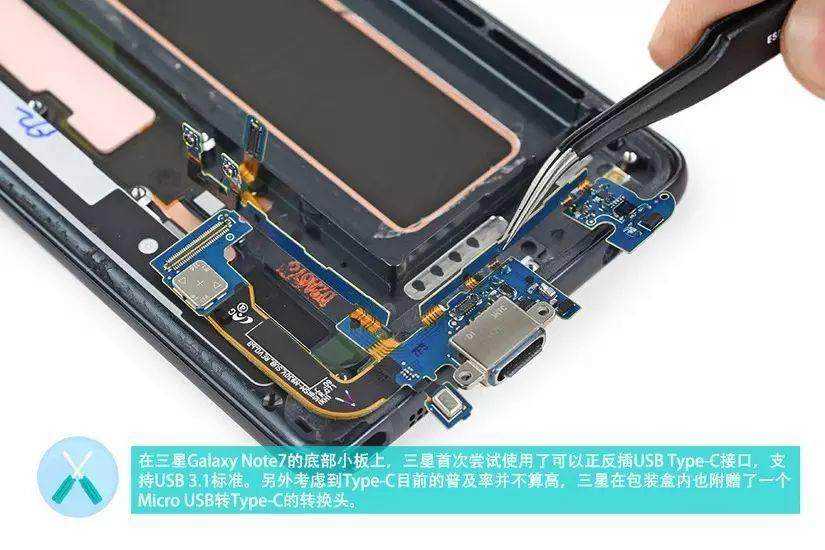 【多圖】雙曲面屏、IP68防水、無線充電，三星Note7拆了給您看！