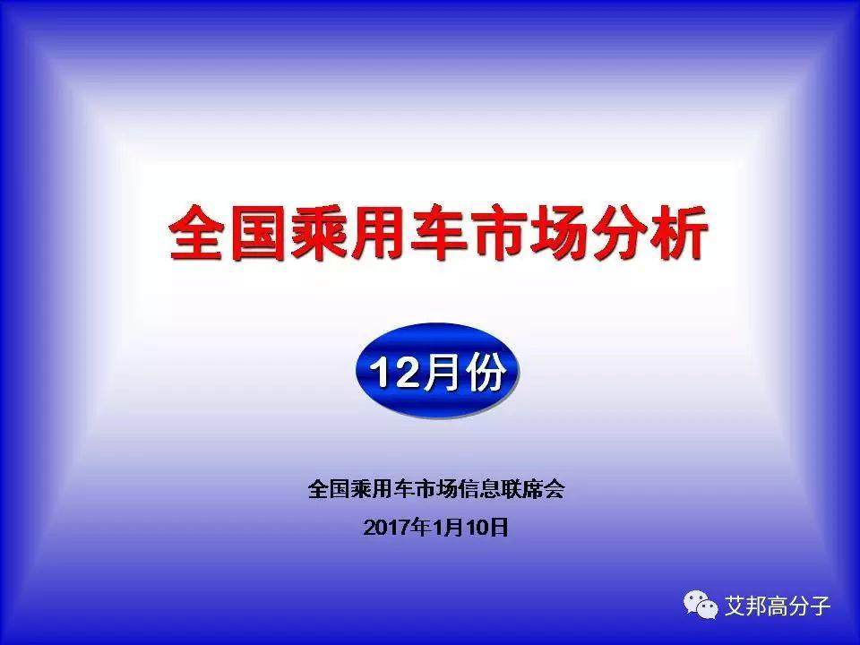 2385万辆，同比增长15.9%！2016年中国广义乘用车销量惊人！