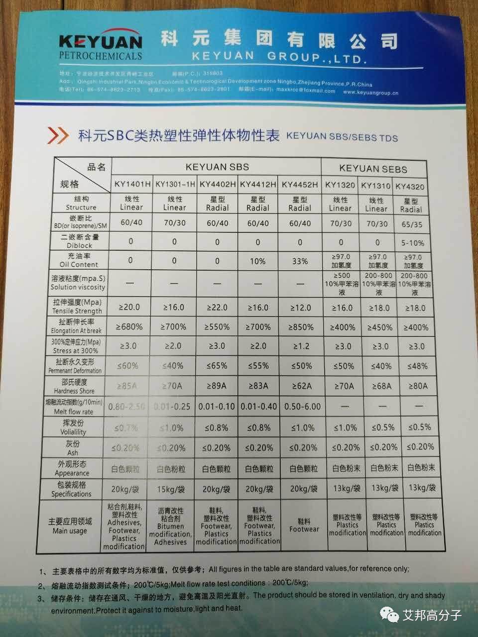 【视频】科元推出高分子量的SEBS KY4320