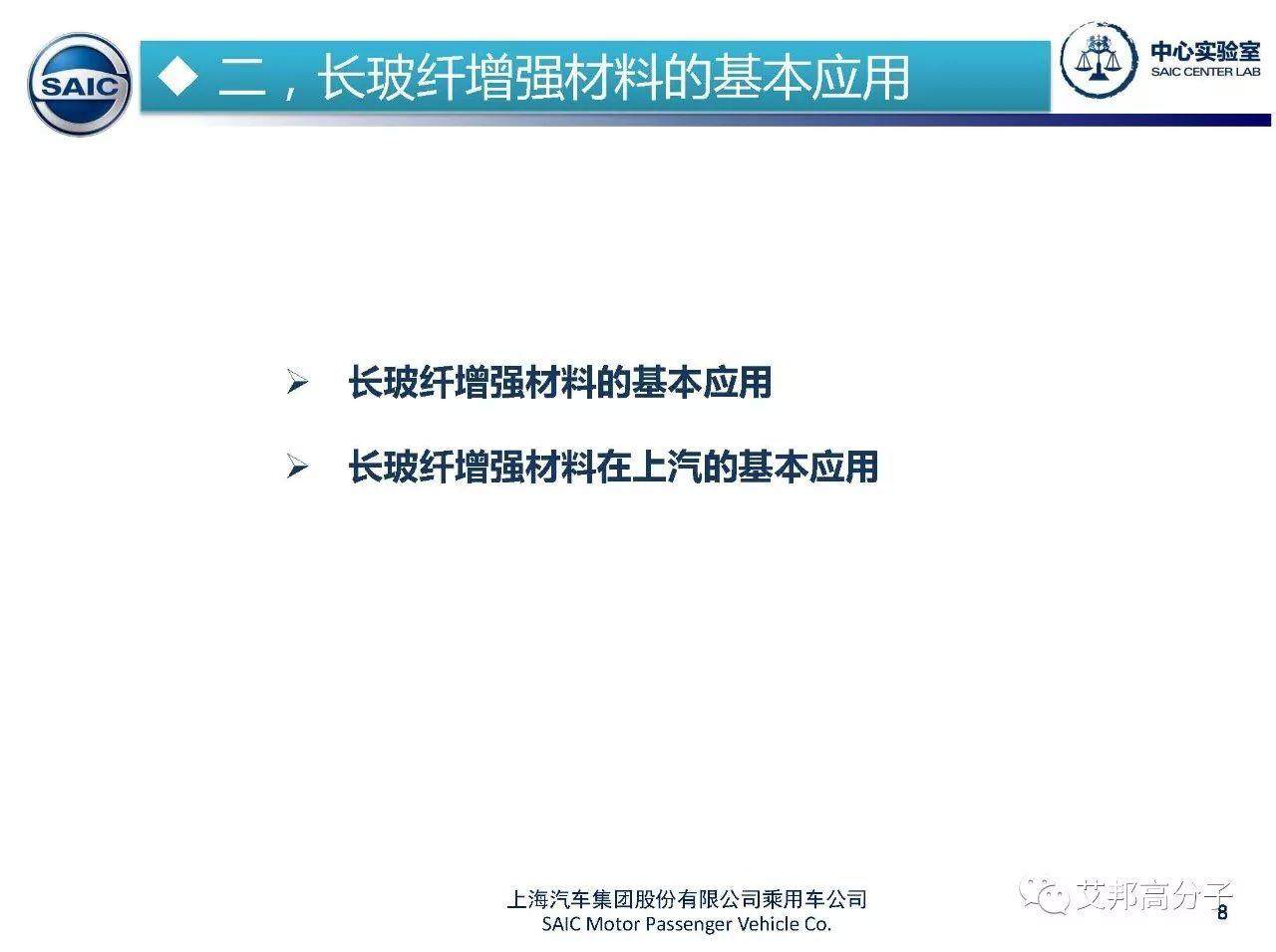 上汽专家：长玻纤增强材料在汽车上的应用介绍（13个部件）