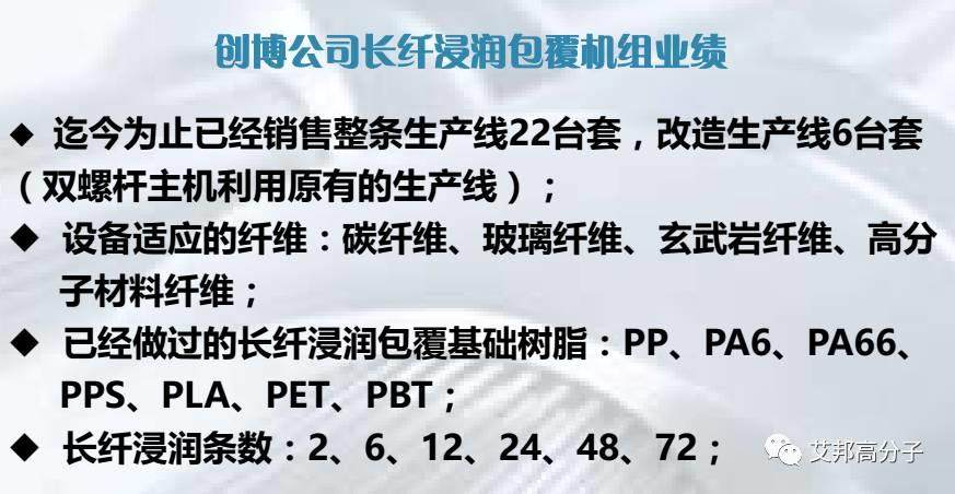 LFT-G長纖浸潤包覆生產線最新進展及工藝