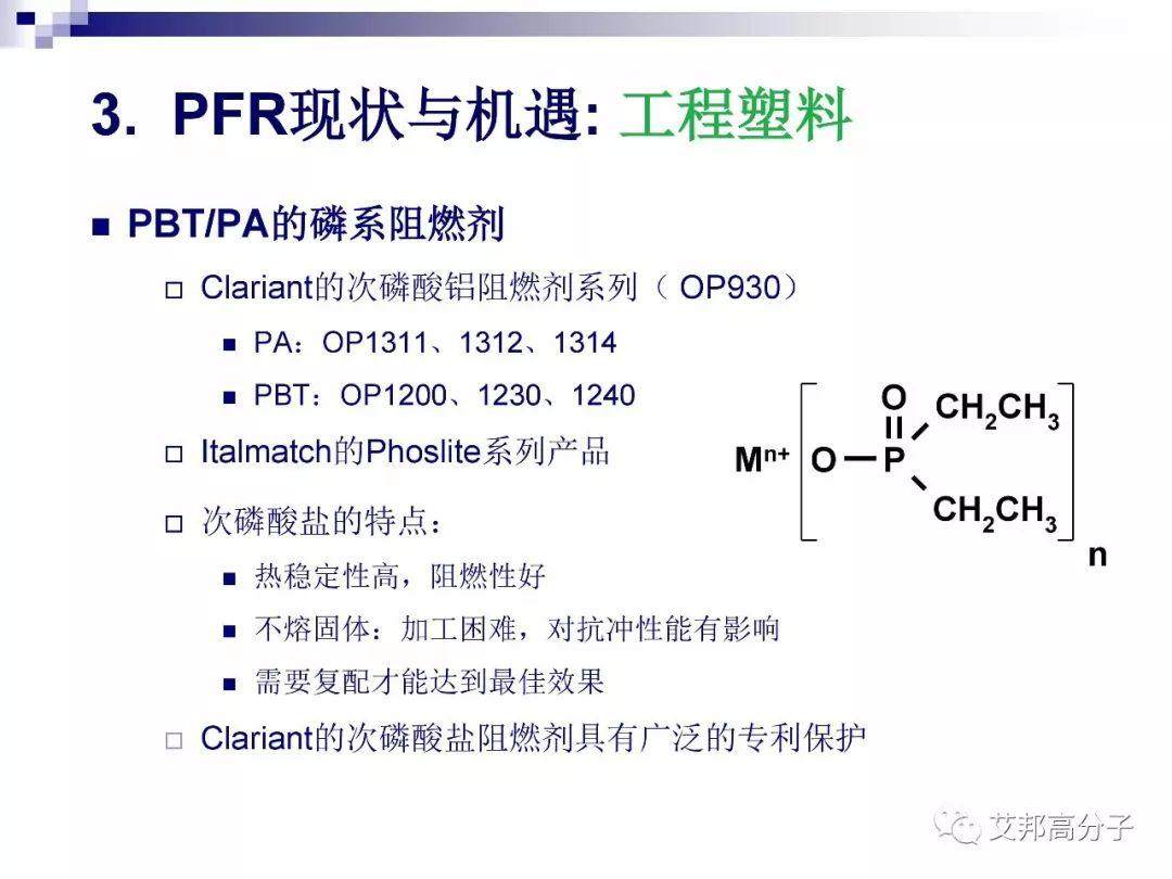 磷系阻燃剂的现状与机遇