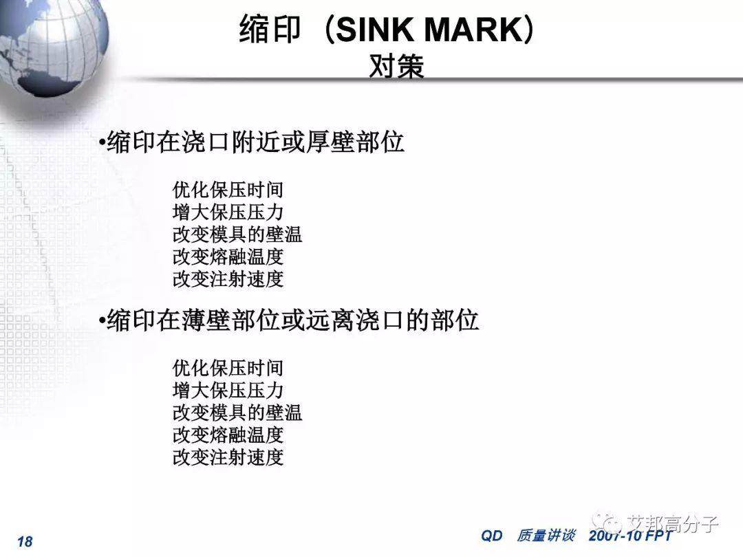汽車零部件注塑成型常見缺陷的分析和對策