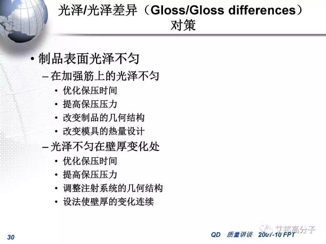 汽車零部件注塑成型常見缺陷的分析和對策