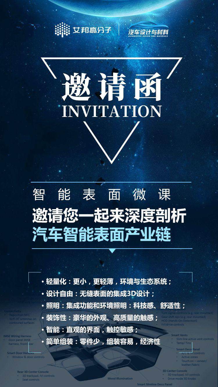 4月11日晚8点：汽车内饰微课堂—碳纳米管薄膜汽车智能表面技术