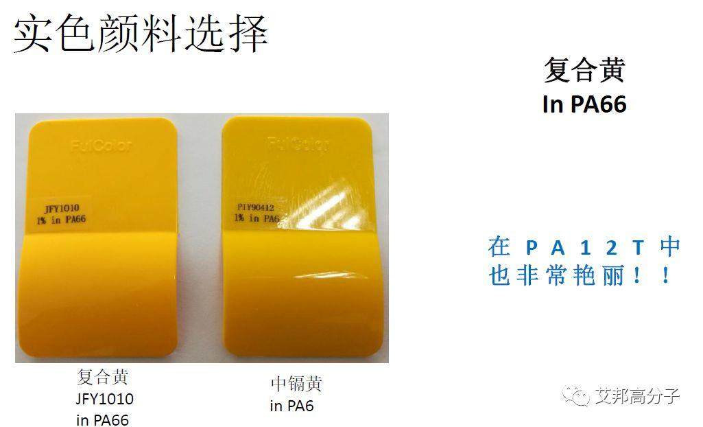 高溫尼龍用金屬顏料和彩色顏料的選擇及配色方案