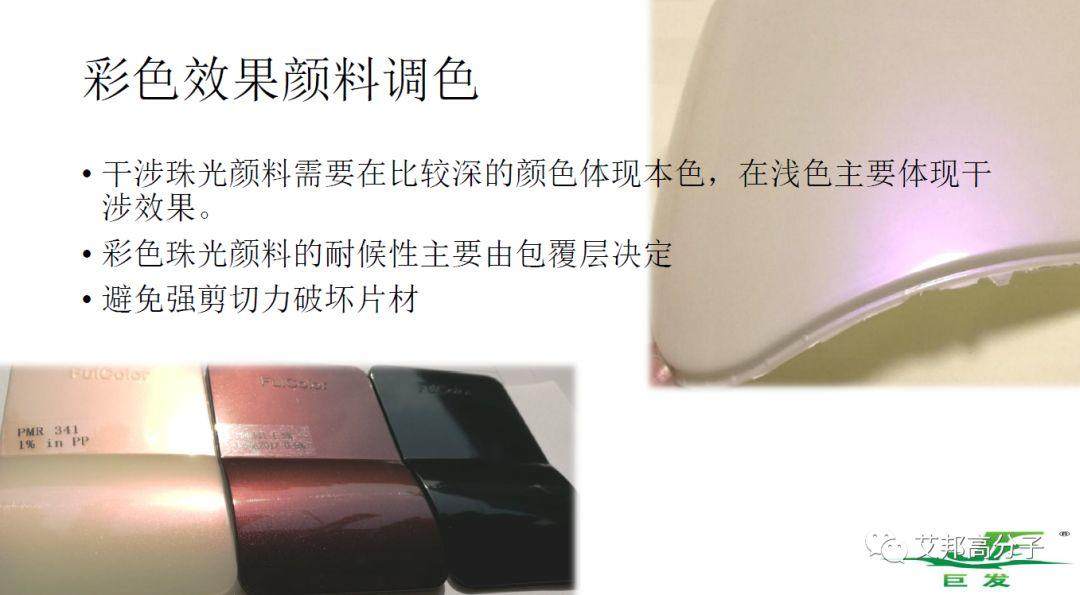 高溫尼龍用金屬顏料和彩色顏料的選擇及配色方案