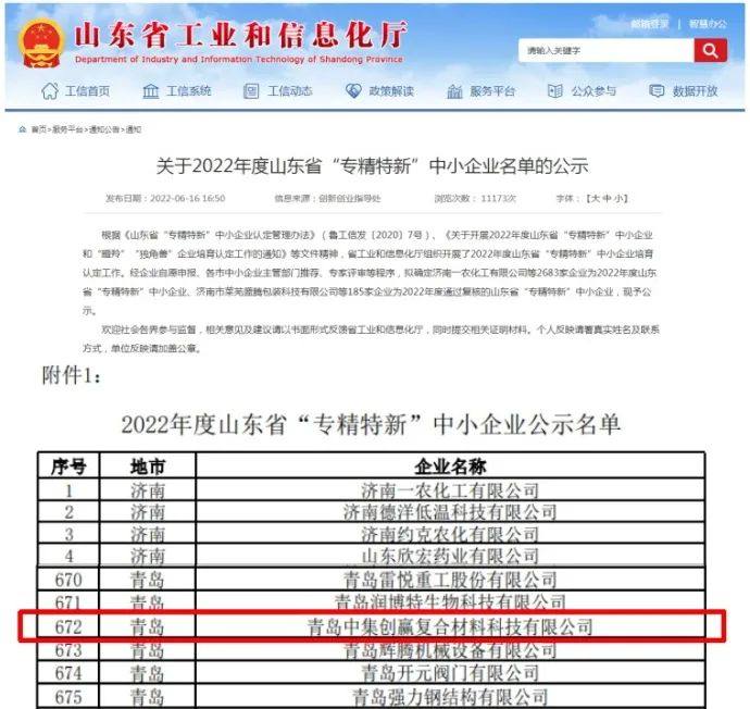 中集创赢凭借在热塑性复合材料领域的创新发展获评省级“专精特新”