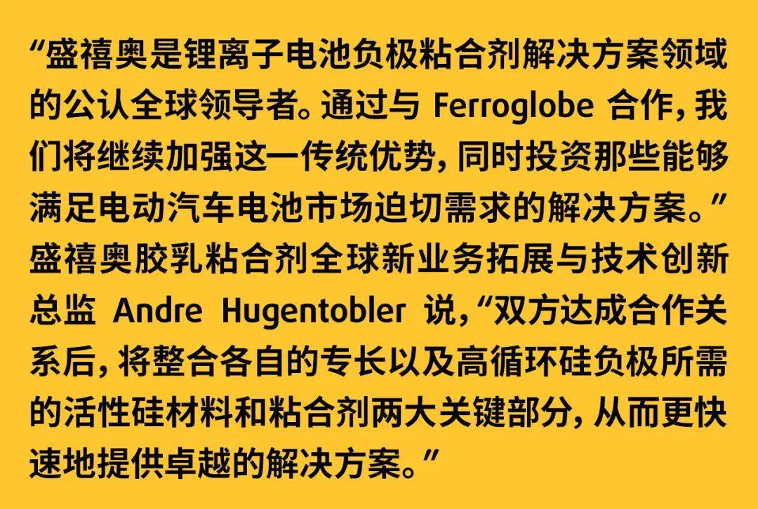 盛禧奥与 Ferroglobe │ 签署合作备忘录以提升电动汽车电池性能