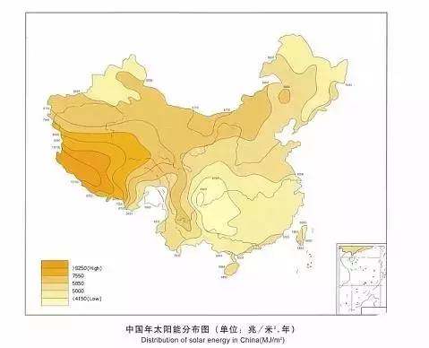 全国各省太阳能资源分布图，哪里更适合建光伏电站？