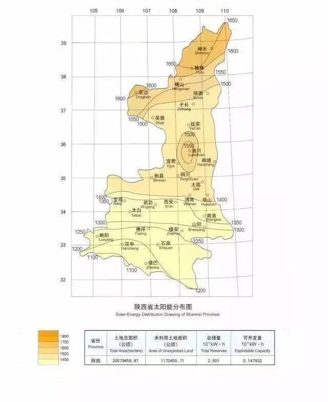 全国各省太阳能资源分布图，哪里更适合建光伏电站？