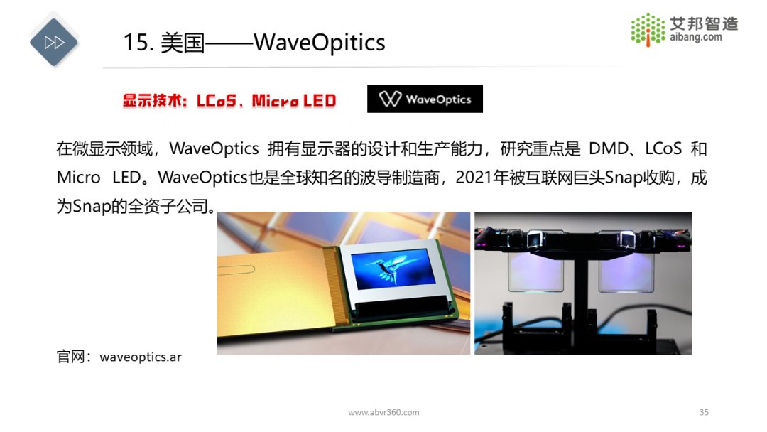 AR/VR微显示技术及43家显示面板供应商