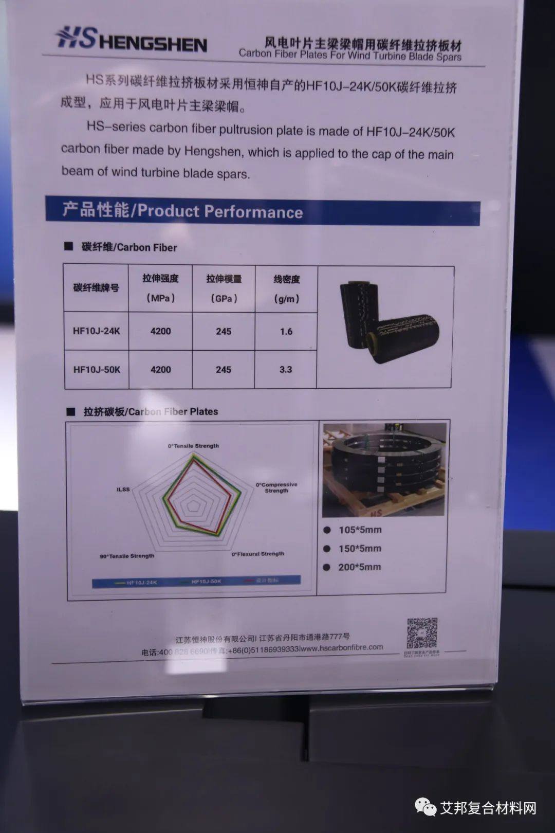 恒神股份高性能碳纤维及复合材料亮相高交会