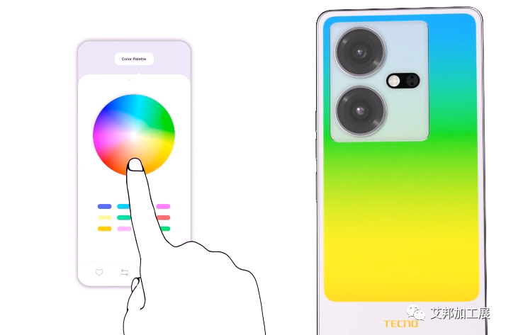 手机后盖 1600 种颜色随心换，传音 Tecno 发布“变色龙着色技术”