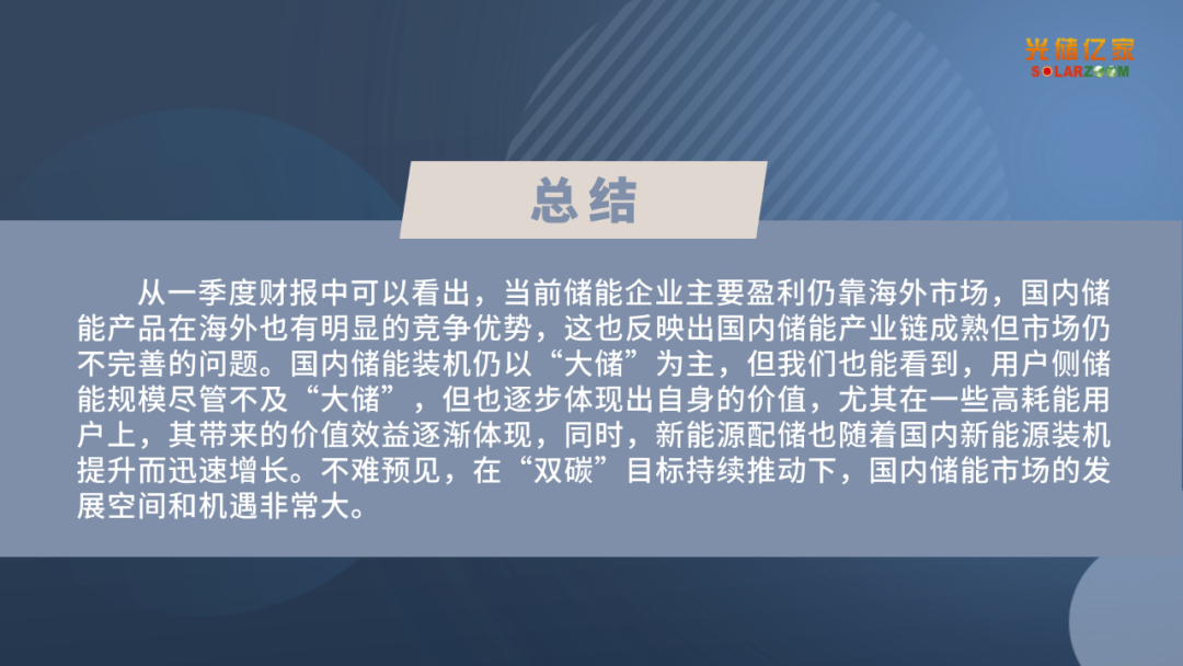 24家儲(chǔ)能頭部企業(yè)Q1財(cái)報(bào)分析