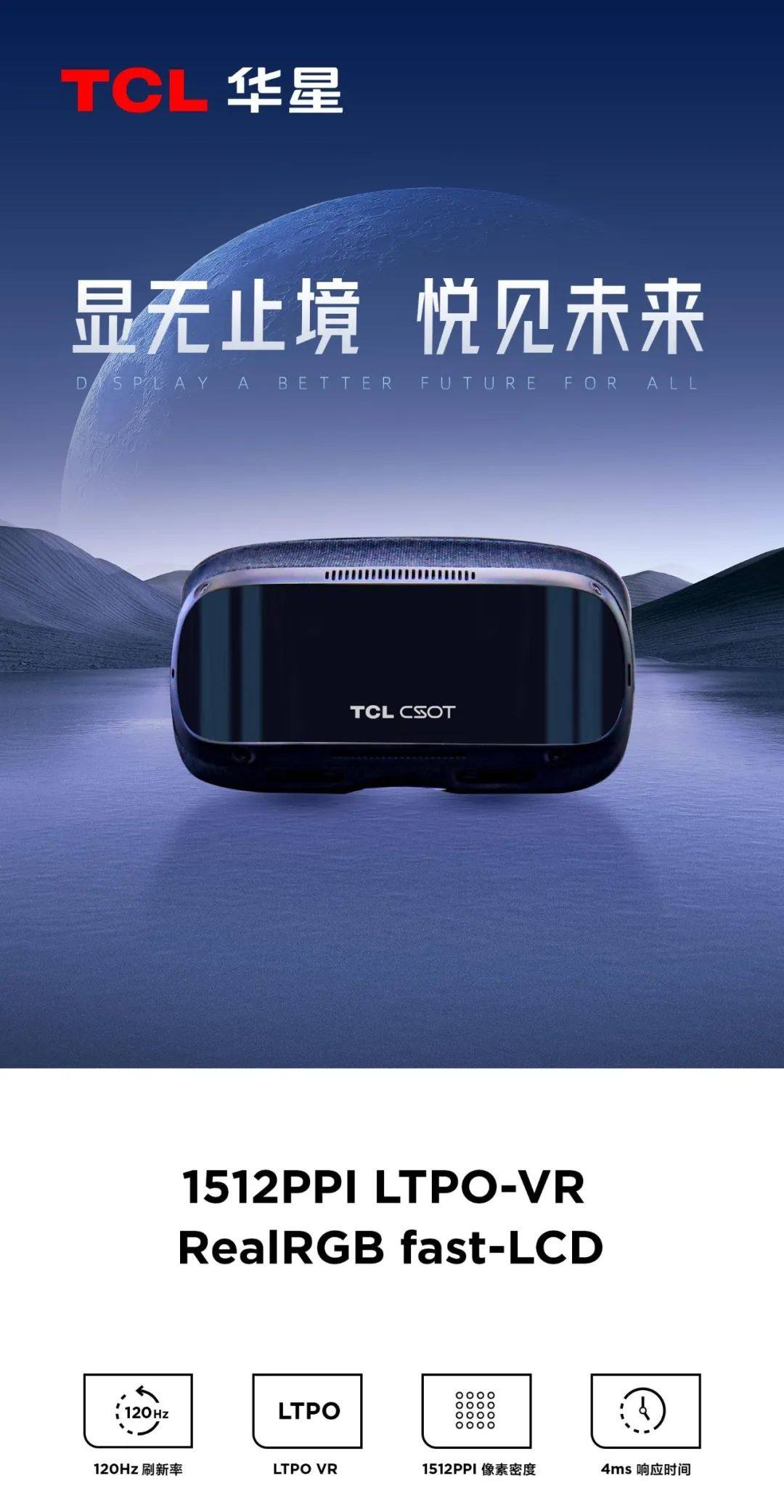 TCL華星LTPO-VR技術突破,實現1512PPI TCL華星LTPO-VR技術突破,實現1512PPI