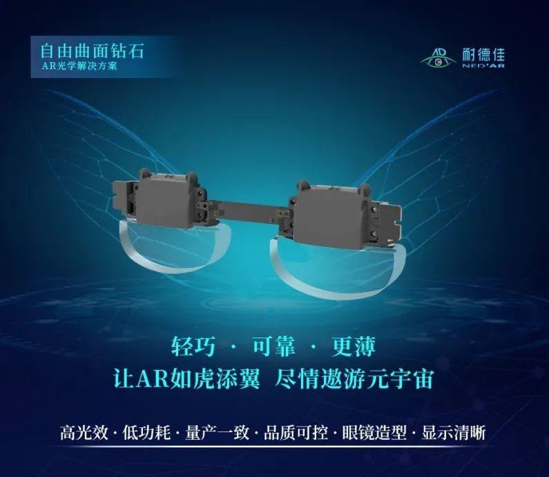 联想发布新一代轻量化晨星AR眼镜G2Light，采用耐德佳自由曲面钻石AR光学解决方案