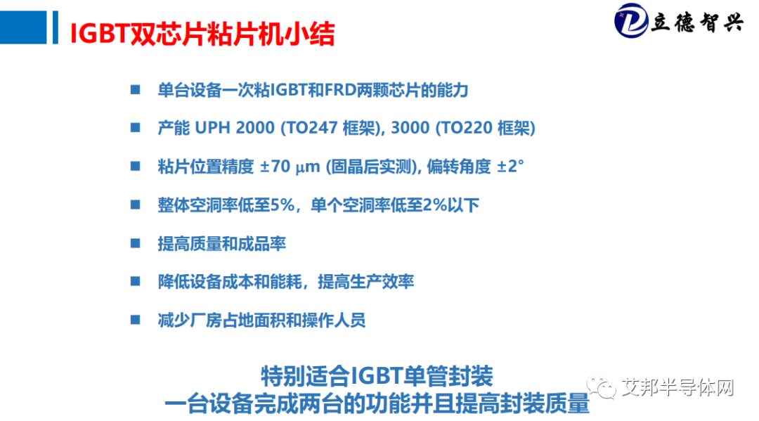 双芯片粘片工艺实现IGBT单管优质高效封装