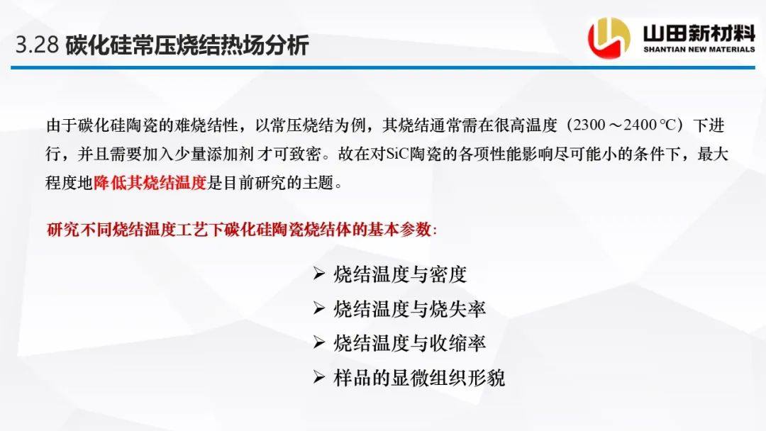 山田新材料公司专场会议，探讨碳化硅陶瓷材料的烧结工艺及研究进展