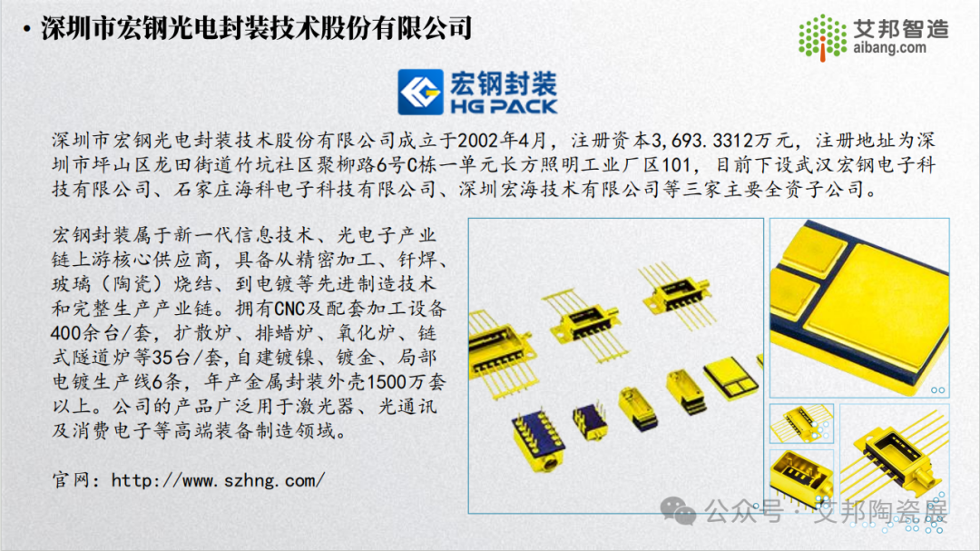 2024年国内陶瓷封装外壳厂商名单