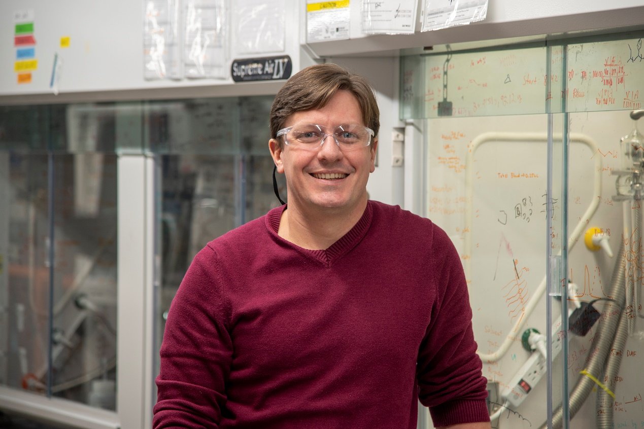 Penn State professor Robert Hickey stands in his laboratory. 